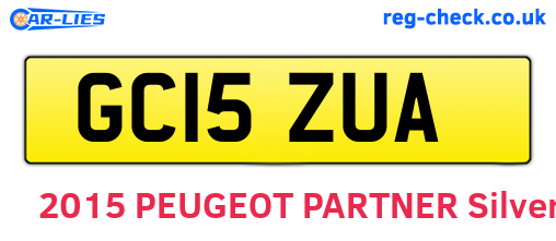 GC15ZUA are the vehicle registration plates.