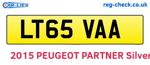 LT65VAA are the vehicle registration plates.