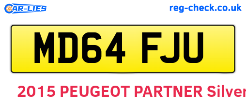 MD64FJU are the vehicle registration plates.