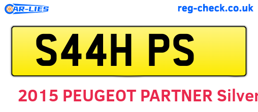 S44HPS are the vehicle registration plates.