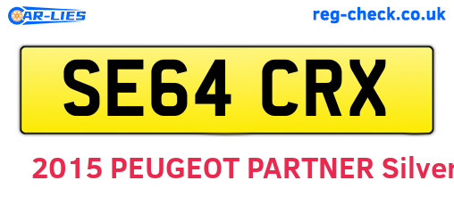 SE64CRX are the vehicle registration plates.