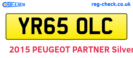 YR65OLC are the vehicle registration plates.