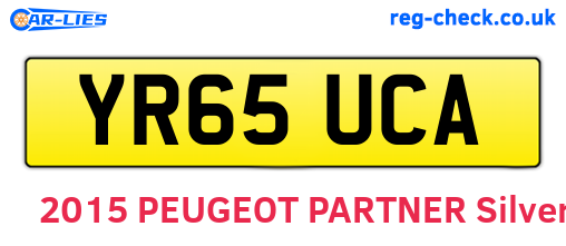YR65UCA are the vehicle registration plates.