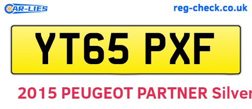 YT65PXF are the vehicle registration plates.