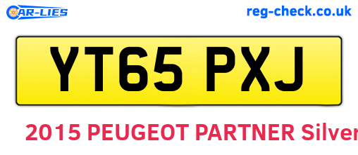 YT65PXJ are the vehicle registration plates.