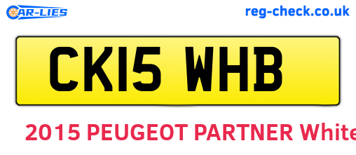 CK15WHB are the vehicle registration plates.