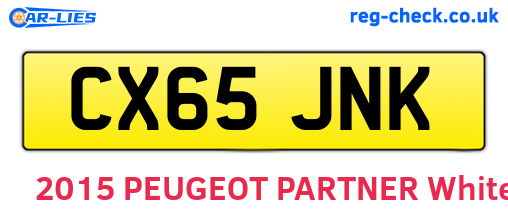 CX65JNK are the vehicle registration plates.