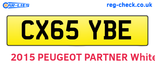 CX65YBE are the vehicle registration plates.