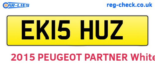 EK15HUZ are the vehicle registration plates.