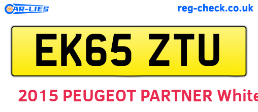 EK65ZTU are the vehicle registration plates.