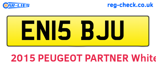 EN15BJU are the vehicle registration plates.