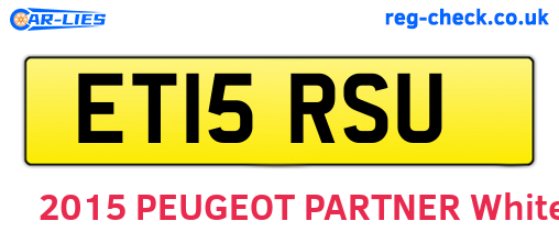 ET15RSU are the vehicle registration plates.