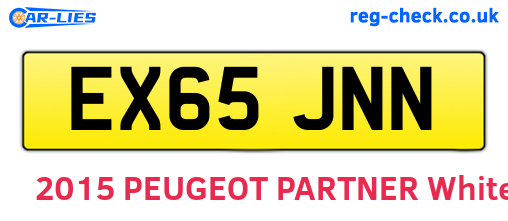 EX65JNN are the vehicle registration plates.
