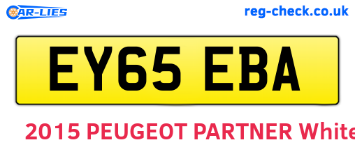EY65EBA are the vehicle registration plates.