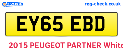 EY65EBD are the vehicle registration plates.