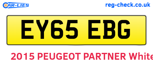 EY65EBG are the vehicle registration plates.