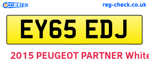 EY65EDJ are the vehicle registration plates.
