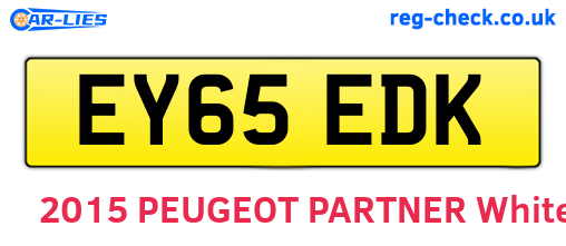 EY65EDK are the vehicle registration plates.