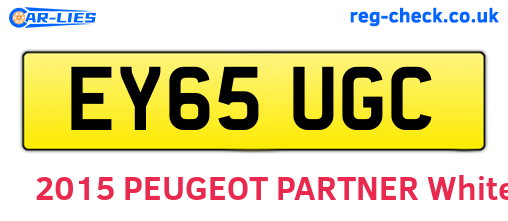 EY65UGC are the vehicle registration plates.