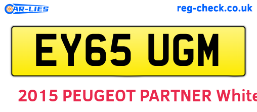 EY65UGM are the vehicle registration plates.