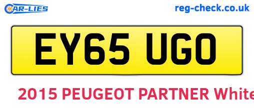 EY65UGO are the vehicle registration plates.