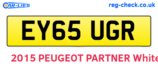 EY65UGR are the vehicle registration plates.