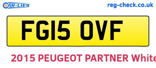 FG15OVF are the vehicle registration plates.