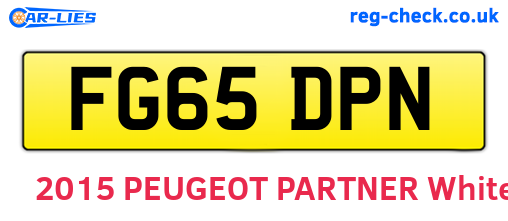 FG65DPN are the vehicle registration plates.