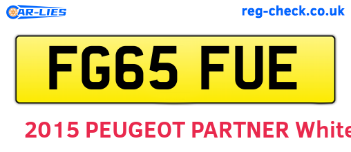 FG65FUE are the vehicle registration plates.