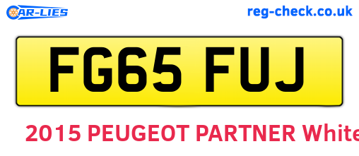 FG65FUJ are the vehicle registration plates.