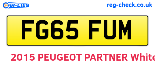 FG65FUM are the vehicle registration plates.