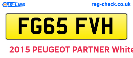 FG65FVH are the vehicle registration plates.