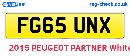 FG65UNX are the vehicle registration plates.