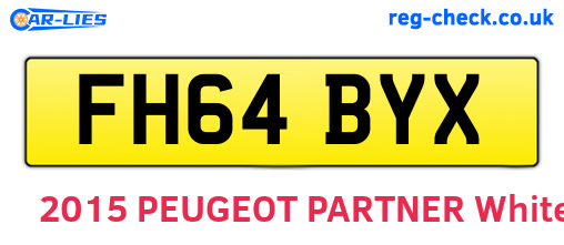 FH64BYX are the vehicle registration plates.
