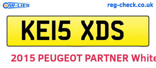 KE15XDS are the vehicle registration plates.