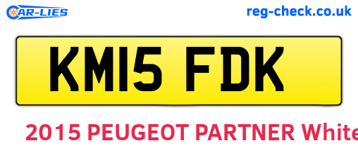 KM15FDK are the vehicle registration plates.