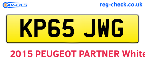 KP65JWG are the vehicle registration plates.
