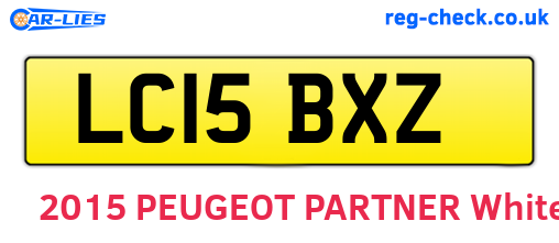 LC15BXZ are the vehicle registration plates.