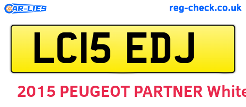 LC15EDJ are the vehicle registration plates.