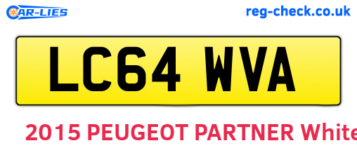 LC64WVA are the vehicle registration plates.