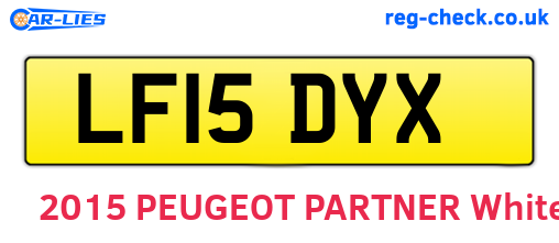LF15DYX are the vehicle registration plates.