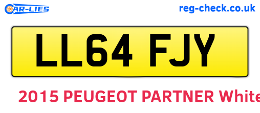 LL64FJY are the vehicle registration plates.