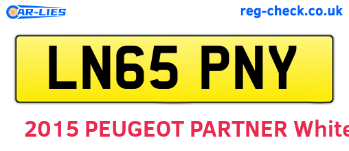 LN65PNY are the vehicle registration plates.