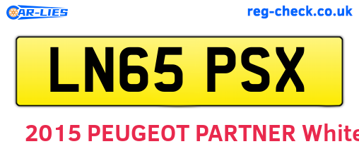 LN65PSX are the vehicle registration plates.