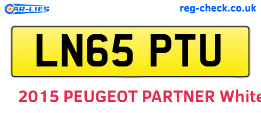 LN65PTU are the vehicle registration plates.