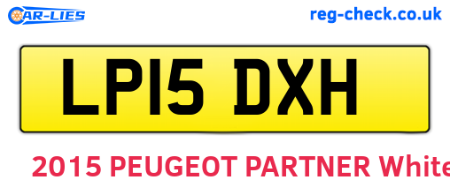 LP15DXH are the vehicle registration plates.