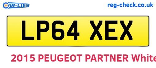 LP64XEX are the vehicle registration plates.