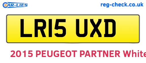 LR15UXD are the vehicle registration plates.