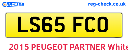 LS65FCO are the vehicle registration plates.