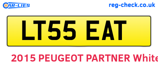 LT55EAT are the vehicle registration plates.